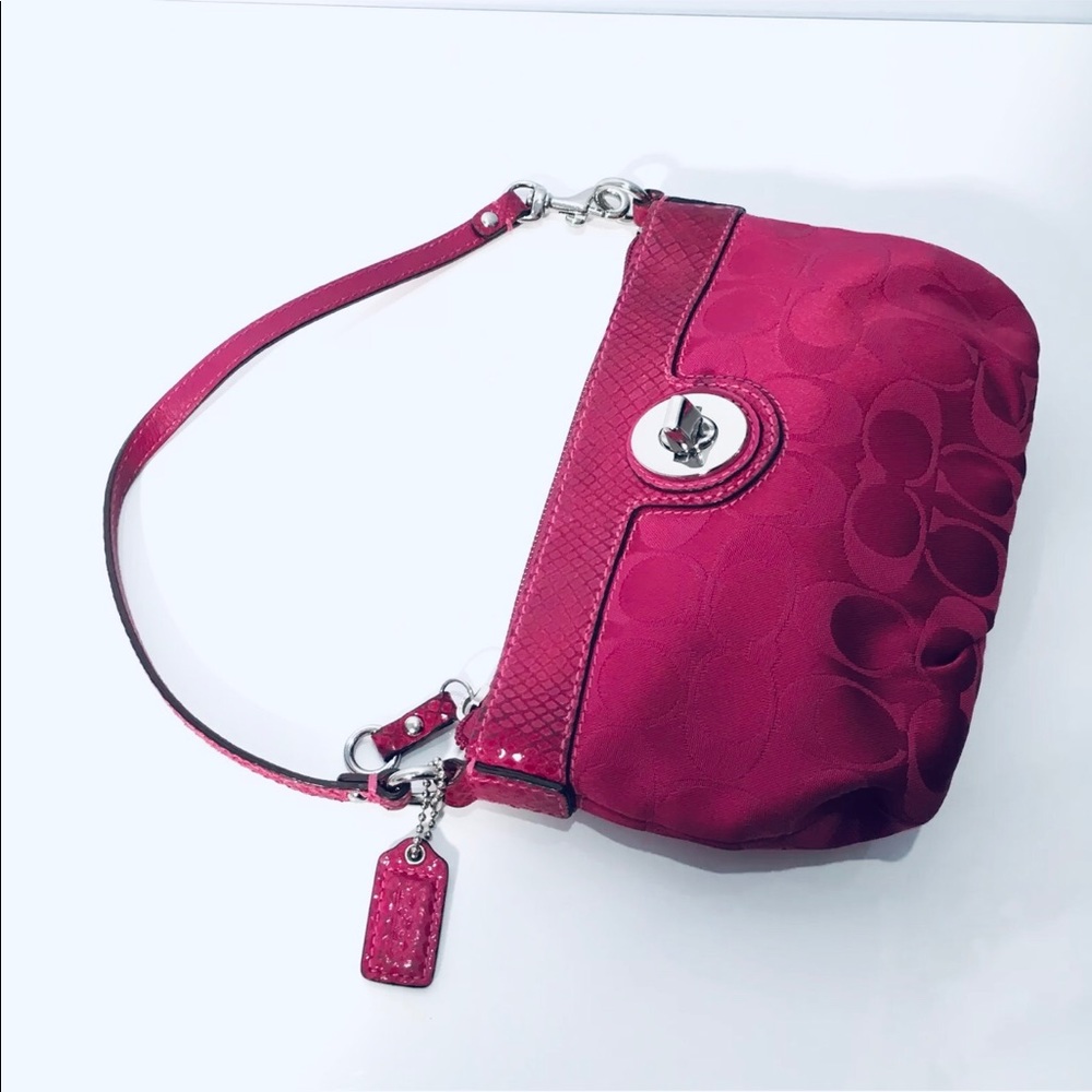 Coach Red Signature Wristlet - Picture 2 of 8